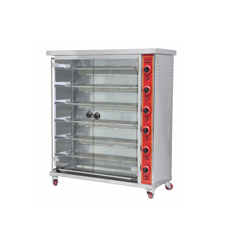 Chicken Grill Rotisserie Oven Electric Chicken Rotisserie Machine Brushed Stainless Steel Free Spare Parts Horno Asador De Pollo