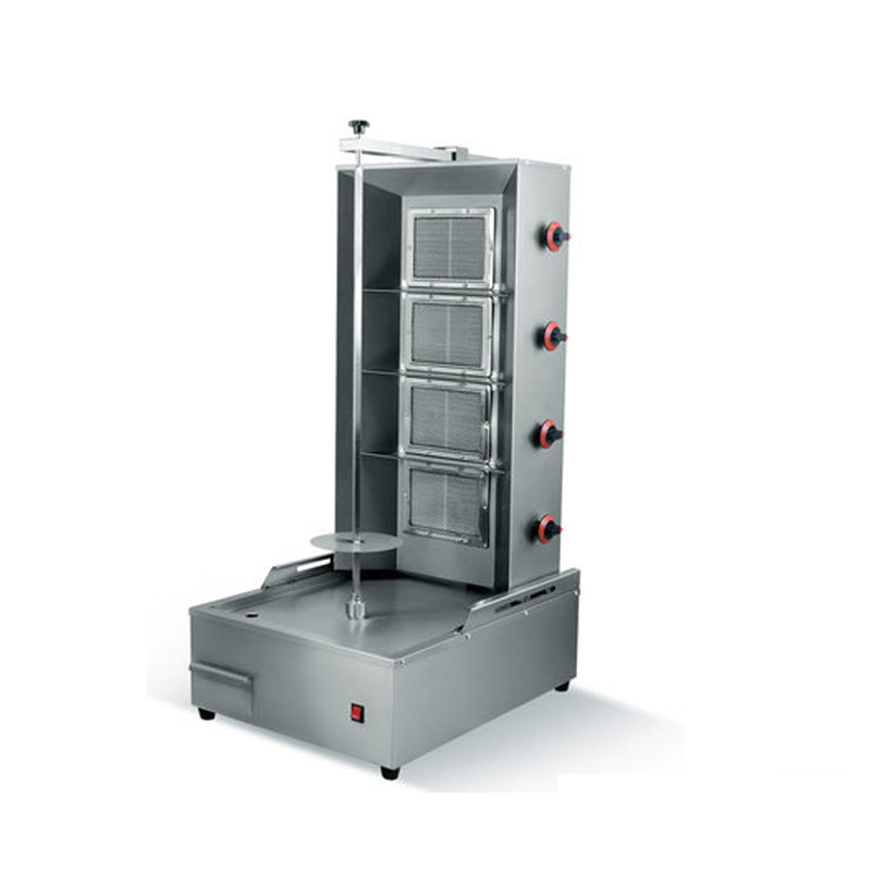 New Product Gyro Grill with 2 Burner Vertical Broiler for Commercial Sale Mini Shawarma Doner Kebab Machine