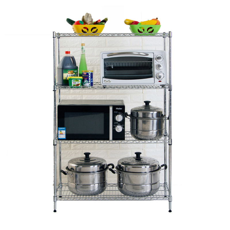 5 Layer Kitchen Racks,Multi Tier Heavy Duty Storage Shelving Unit Metal Organizer Wire Rack Chrome Kitchen Shelves