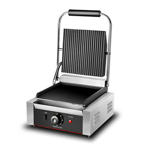 Table Top Commercial Industrial Panini Griddle Press Grill Contact Ribbed Plate Electric Sandwich Maker