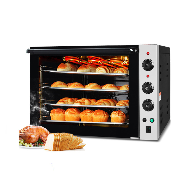 Commercial Bakery Equipment Prices Hot Air Electric Convection Oven 4 Decks Steam Oven Industrial Bread Baking Baked Potato Oven