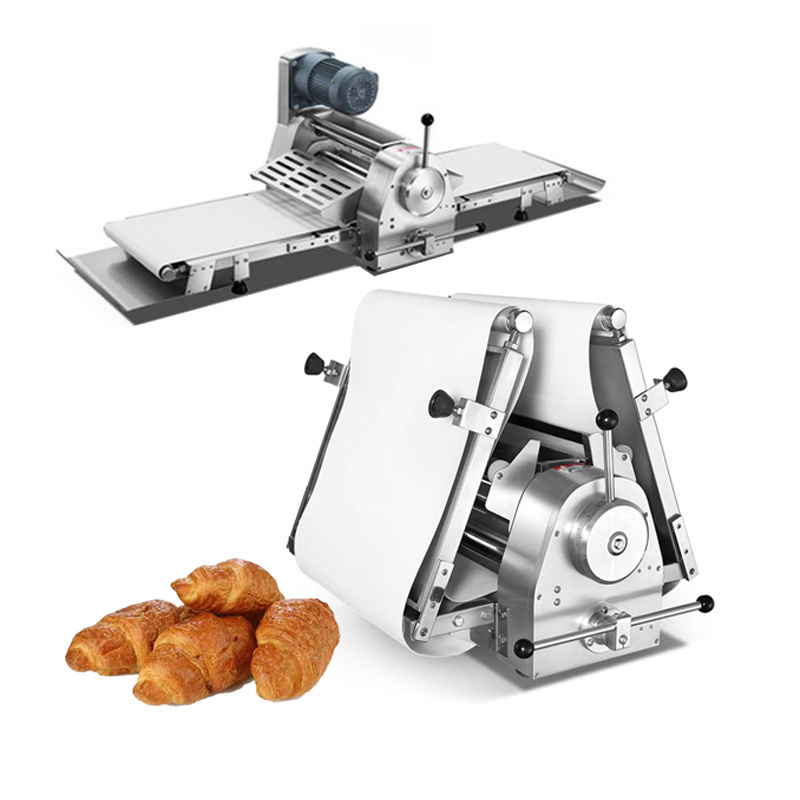 Bread Sheet Roll Roller Flattener Laminadora De Masa Automatic Baklava Making Bakery Puff Pastry Croissant Dough Sheeter Machine