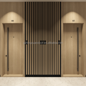 composite hotel fireproof doors interior Custom size 20/30/60/90minutes fire rated timber door EN-1634 fire hotel doors