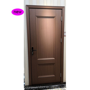 moisture proof ,sound proof door solid wood timber panel flush with aluminum line for interior door