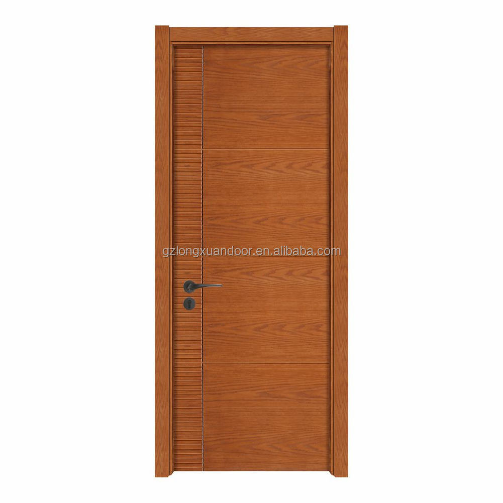 One and half fire-proof wooden door plywood door simple elegant front door design