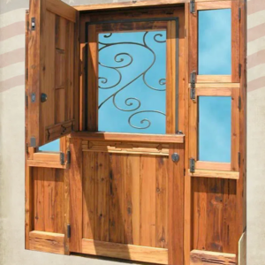 Dutch Doors Traditional Farm Wooden Half Door Farm Exterior Metal Classic Decoration Swing Graphic Design Interior Door Villa