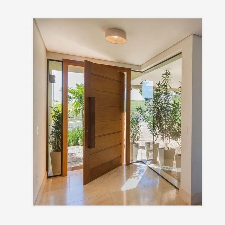 Pretty home wood door, Exterior Front Main Entry Solid Core Design Modern Pivot Wooden Doors