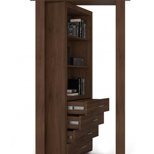 Customized Other Hidden Secret Hidden Bookshelf Door Hinge Invisible panic room murphy bookcase door hidden door