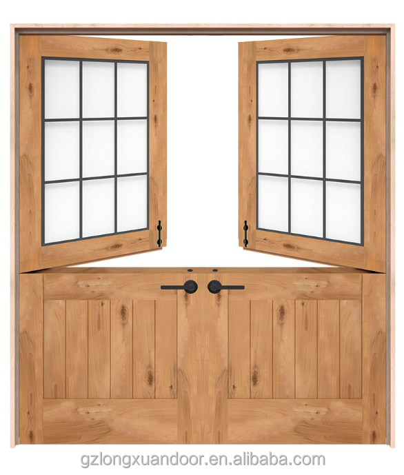 Dutch Doors Traditional Farm Wooden Half Door Farm Exterior Metal Classic Decoration Swing Graphic Design Interior Door Villa