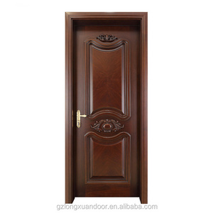 2023 trending custom Interior plain mahogany prehung solid wood doors pu paint colors for room doors