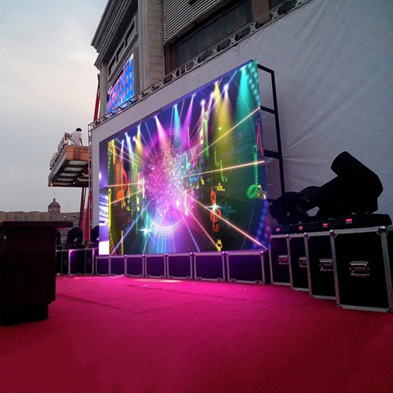 lay exhibition booth stage scree stage background led display screen led panel p3.91  easy install stage dance floor led display