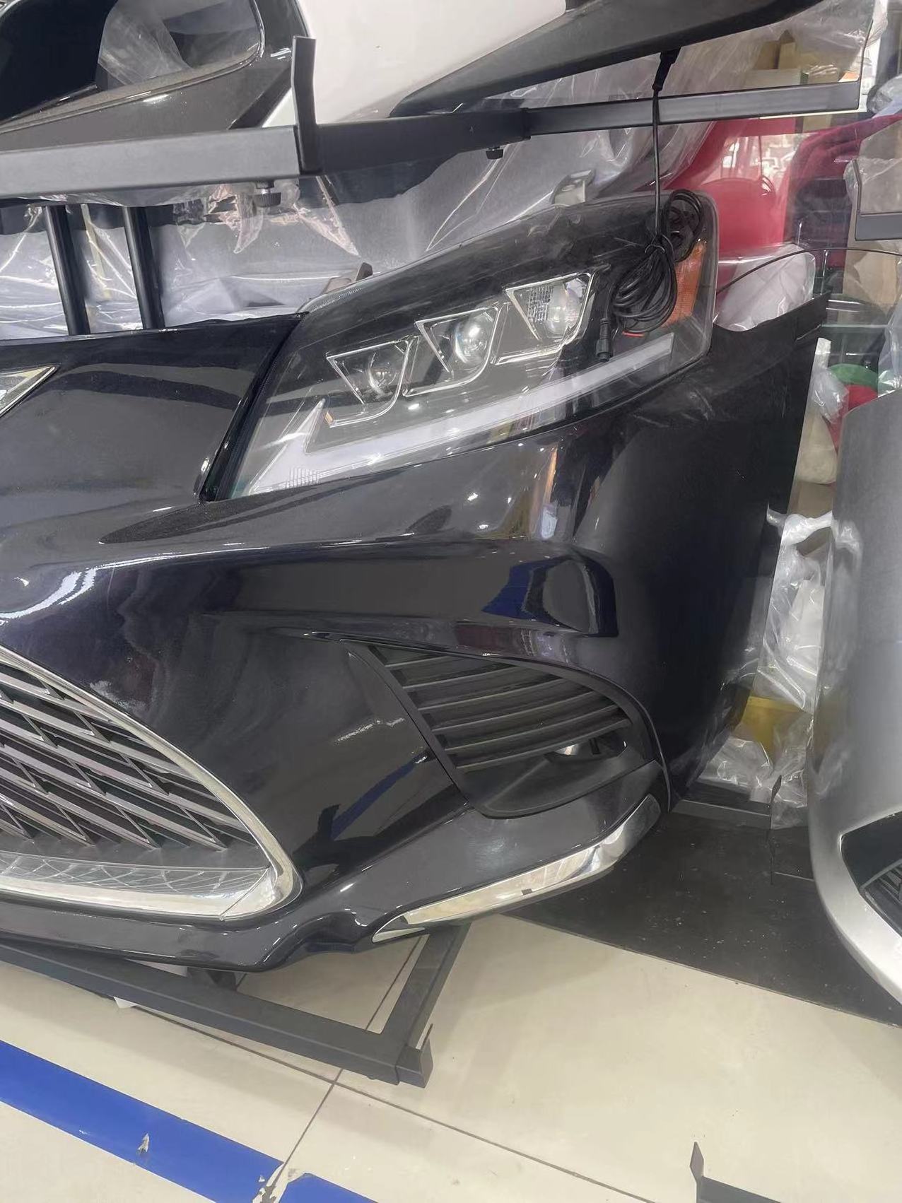 news body kits update front bumper to sports model car accessories for Toyota Camry car grills and fog lights