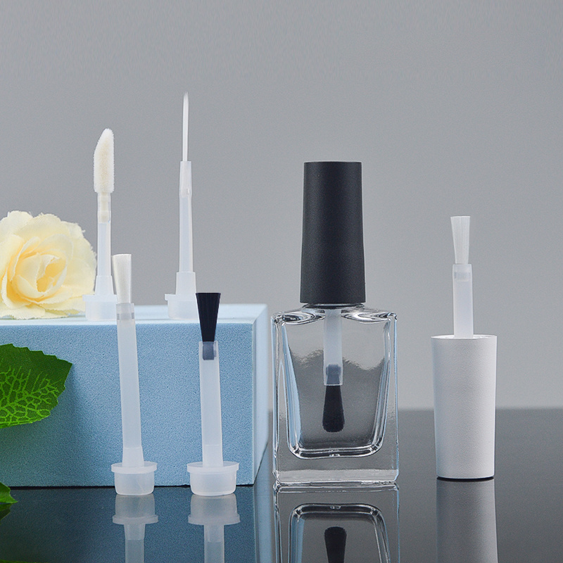 Customize White Black Transparent Handle Nail Polish Brush Gel Nail Polish Glue Brush For Nail Polish Bottle