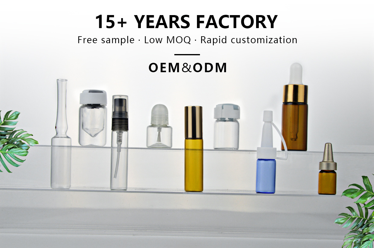 Freeze Dried Injection Vials Screen Logo Printed 3ml 5ml 6ml 7ml 8ml 10ml 15ml Pharmaceutical Vial Botox Glass Bottle