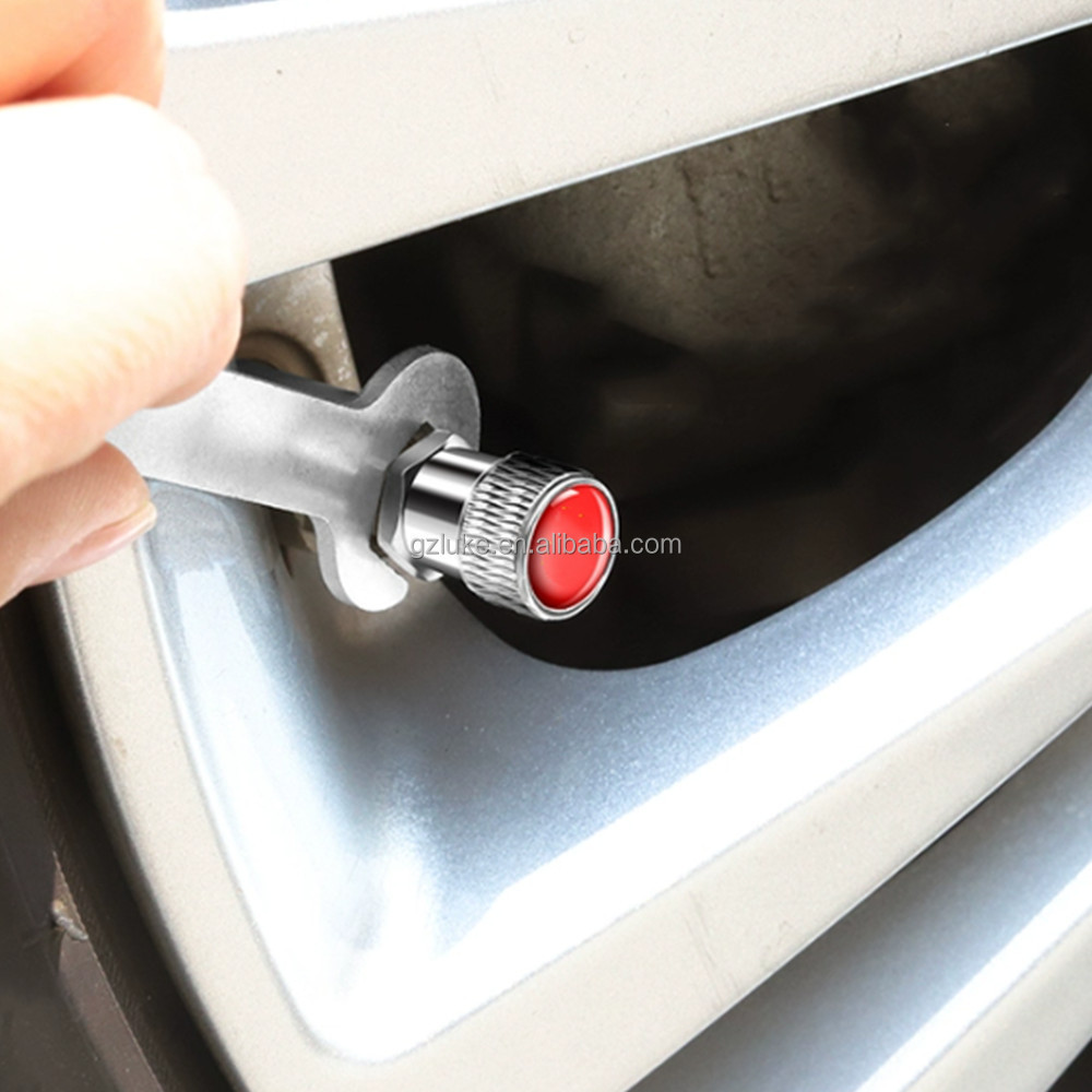 Aluminum alloy Car Wheel Tire Valve Stem Caps Dust Covers Aluminum Tire Wheel Stem Air Valve Cap