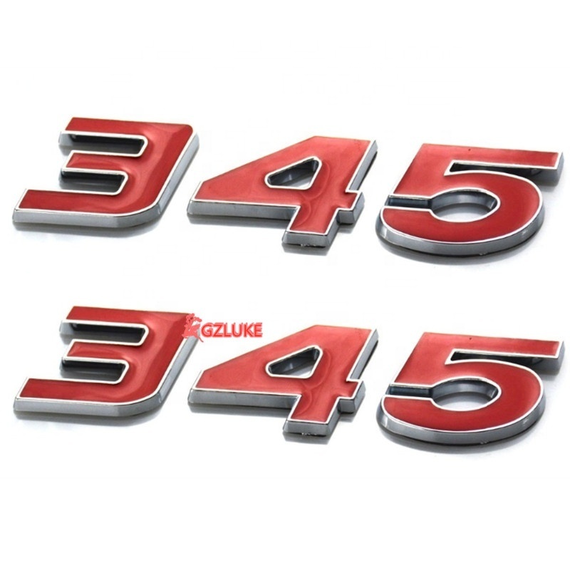 Universal LETTERINGS 392 Emblem Badge Decal 3D Metal Number Stickers