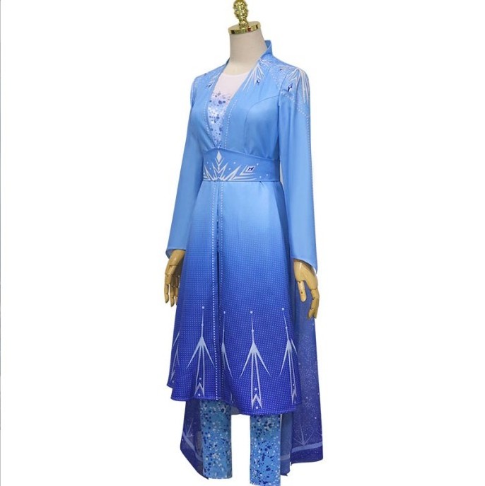 2 Cos Adult Elsa Ice Blu Princess Dress Elsa Full Dress Anna Princess Dress Costume