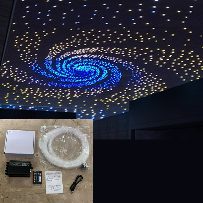 Fiber Optic Cable  Multi-color Led Fiber Optic Light Engine  For Starry Pvc Stretch Fiber Optic Diy Ceiling Kit Light Engine