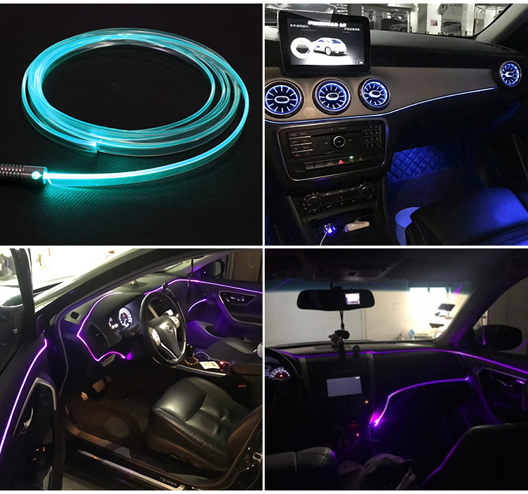 10 In 1 With 6 Meter Car Interior Atmosphere Light  Remote Control Indoor Color LED Ambient Lighting For Car Lights