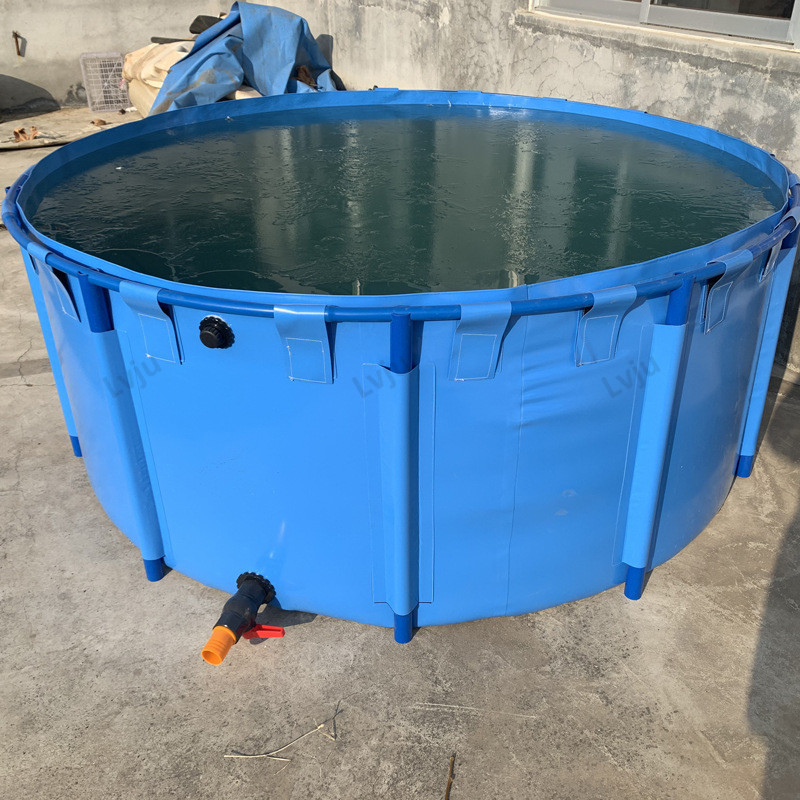 LVJU Factory Looking for Partners Custom Durable Foldable Round Tarpaulin Biofloc Fish Tanks of Aquaculture Farm Fish Pond