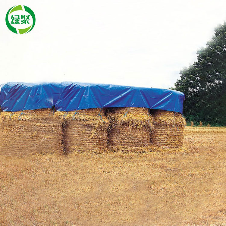 16ft x 32ft 5x10m Agriculture Waterproof Hay Tarpaulin Round Bale Hay Tarp To Cover