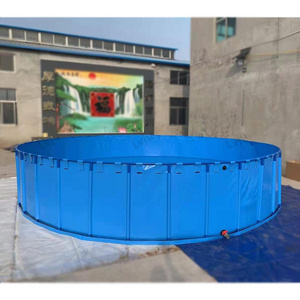 LVJU Factory Looking for Partners Custom Durable Foldable Round Tarpaulin Biofloc Fish Tanks of Aquaculture Farm Fish Pond