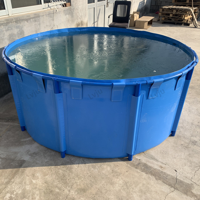 LVJU Factory Looking for Partners Custom Durable Foldable Round Tarpaulin Biofloc Fish Tanks of Aquaculture Farm Fish Pond