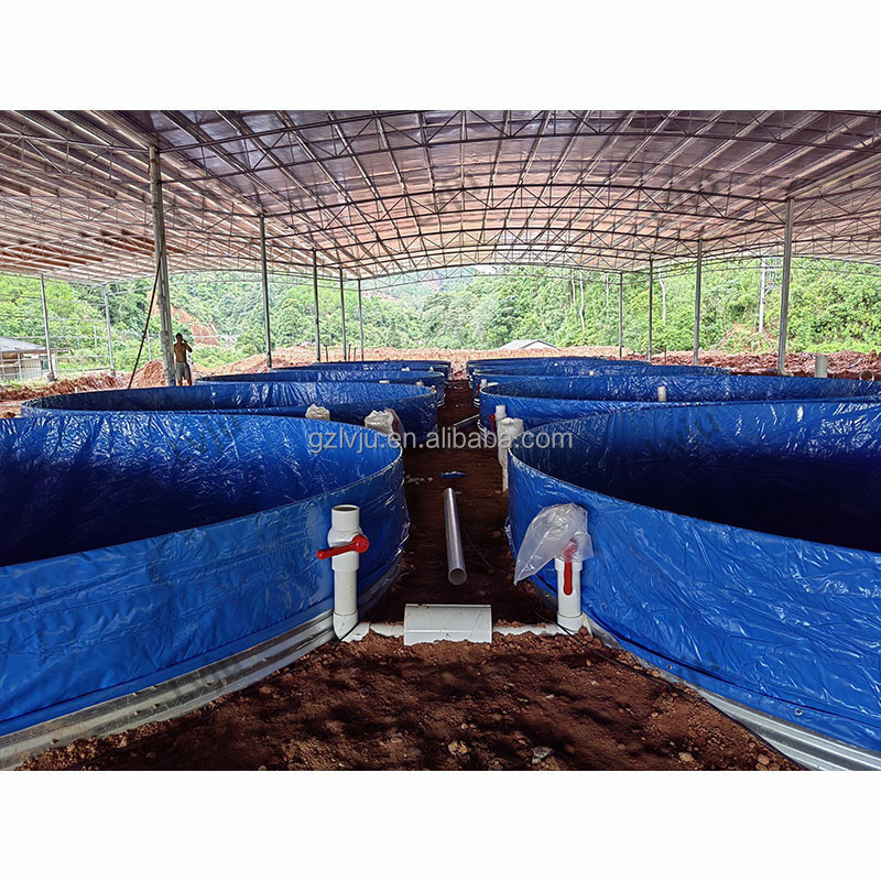 Guangzhou Supplier LVJU Biofloc Aquaculture Shrimp Fish Farming Tank For Aquaculture