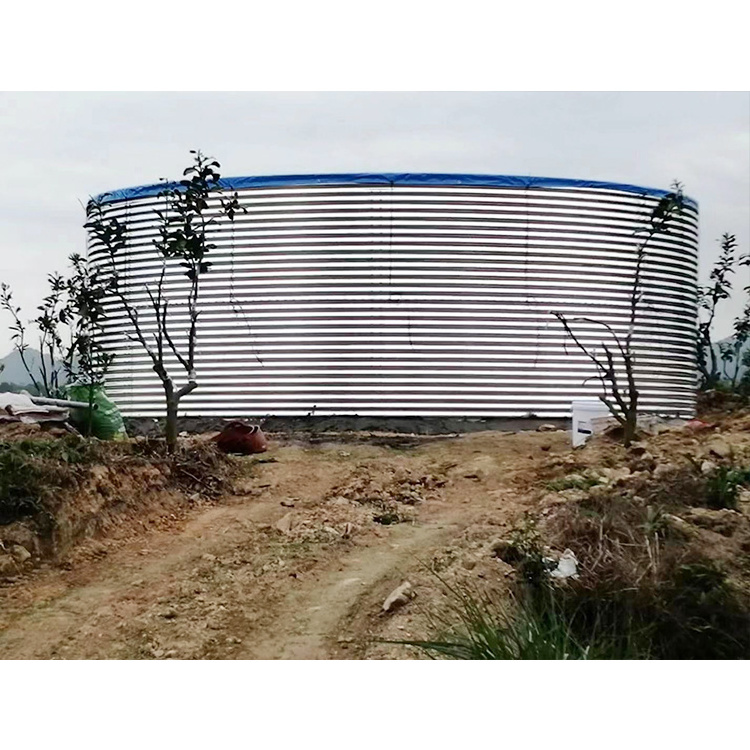 LVJU Custom Cistern Water Tank 10 m3 20 m3 Galvanized Round Water Pool Greenhouse Metal Farm Water Tank