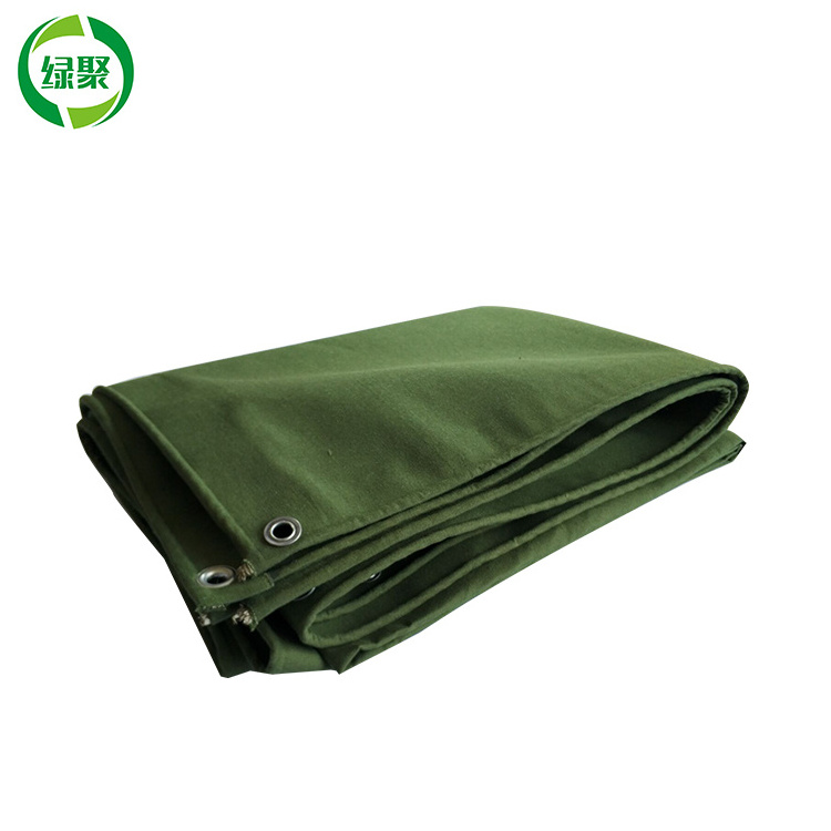 400g/500g/600g 0.5/0.6mm Canvas Tarpaulin Bahan Terpal Roll Kain Kanvas For Open-Air Cover, Trailer Truck Awning