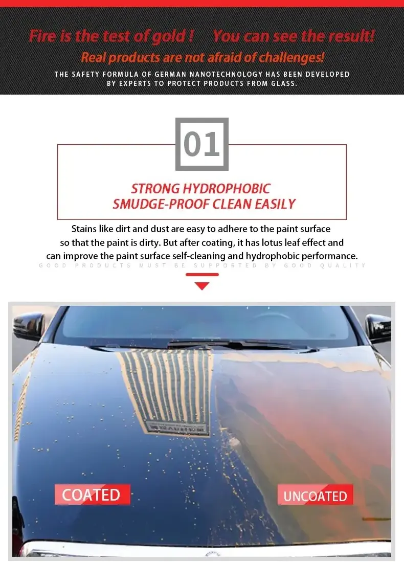 Car Ceramic Coating Nano Glass Plated Crystal Liquid Hydrophobic Coating Waterproof Agent Paint Carehigh Gloss 500ml