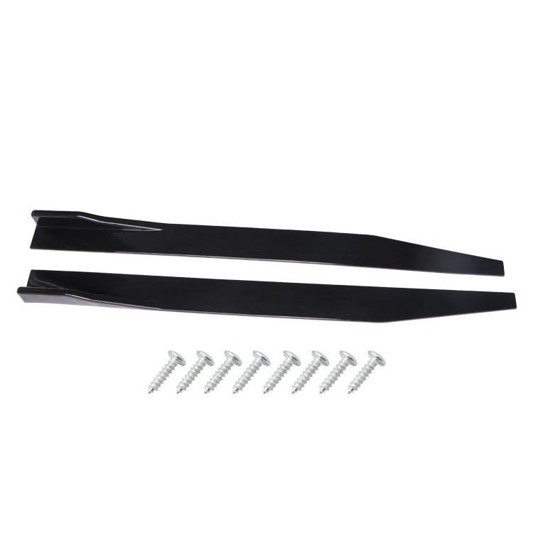 1.2M Auto Side Skirts ABS Black Body Kit Exterior Lower Side Bottom Line Extensions For Honda Toyota BMW Chevrolet Ford Mazda