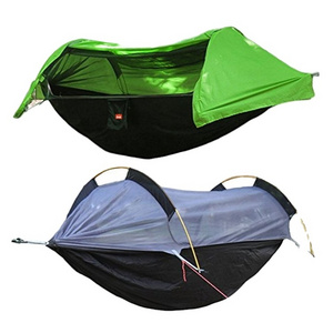 Portable  camping hammock tree tent double hammock with mosquito net and rain cover for outdoor camping