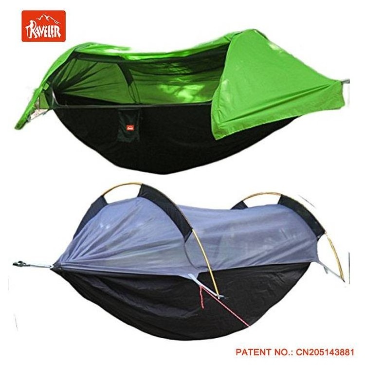 Amazon Good Selling 2 Person Foldable Hammock Canopy Rain Fly Tarp Tent Waterproof Sunshade Hanging Hammocks Tent