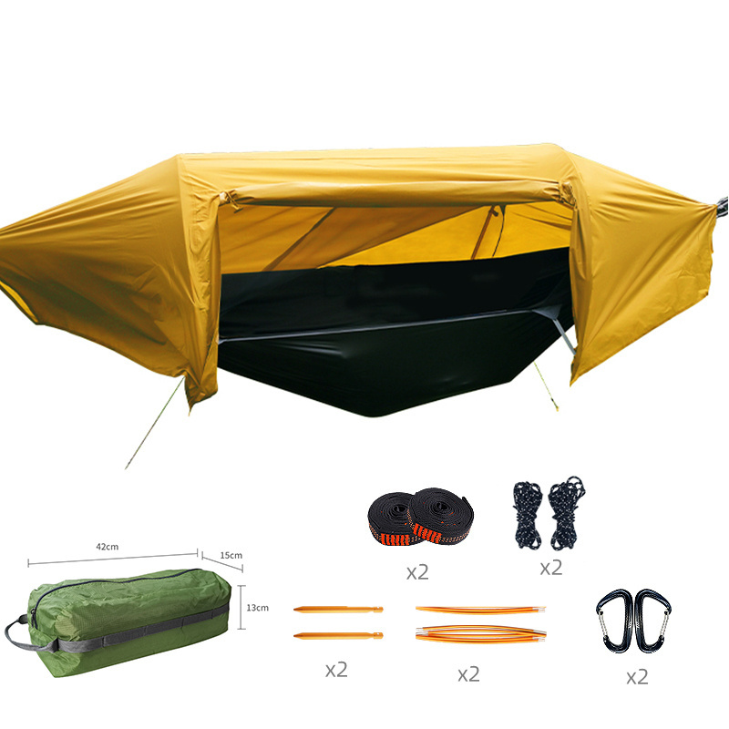 Traveler camping supplies hammock rainfly tarp Portable waterproof outdoor hammock with mosquito net