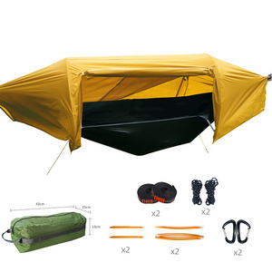 Traveler camping supplies hammock rainfly tarp Portable waterproof outdoor hammock with mosquito net