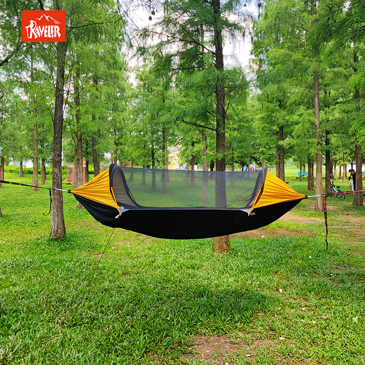 Outdoor Forest hammock bed for large camping with sliver coated shade cloth