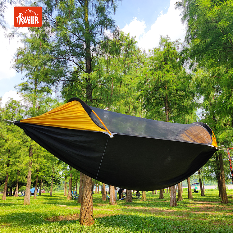 Outdoor Forest hammock bed for large camping with sliver coated shade cloth