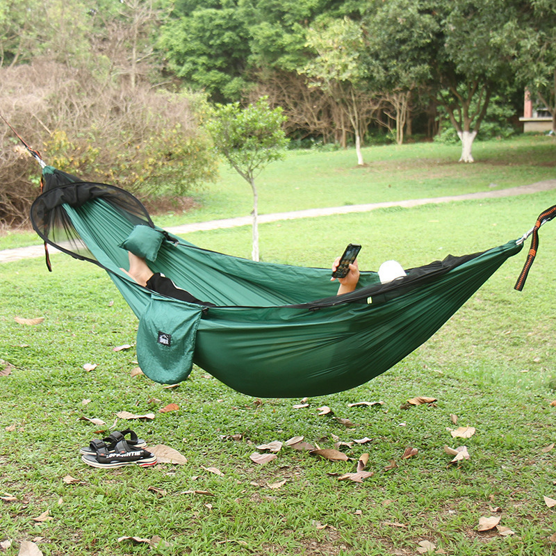 Full-automatic quick-opening mosquito net hammock outdoor camping tent wholesale aerial ultralight hammock