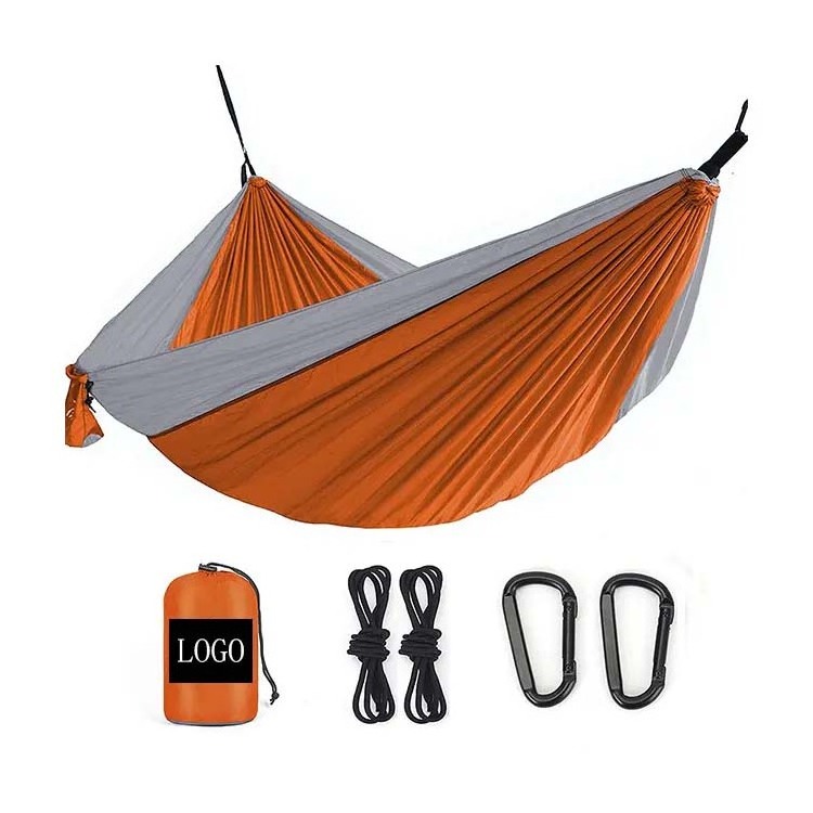 High quality outdoors boackpacking  parachute camping hammock nylon fabric foldable hiking hammock with st