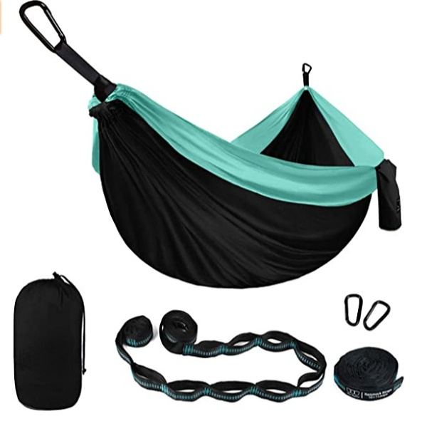 Custom portable nylon hammock waterproof outdoor double hammock suspension sky camping for 2 person hammock