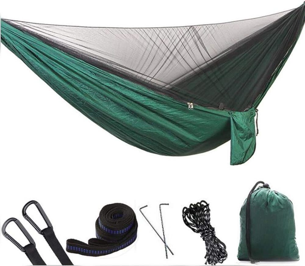 Double Lightweight Camping Hammock Outdoor Hammock With Mosquito Net Swings Strap Hook Double Hammock with Mosquito Net