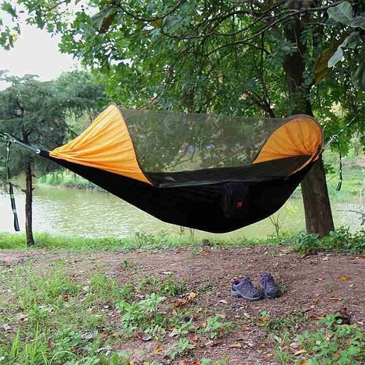 Outdoor Hammock With Mosquito Net Portable Hanging Camping 2 Person Hammock Bed