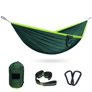 Camping accessories custom logo hiking gear ultralight foldable parachute nylon outdoor portable hitch camping hammock swing