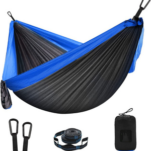 Hot selling outdoor portable parachute nylon camping hammok hamock hamak hammock with tree strap Hammock