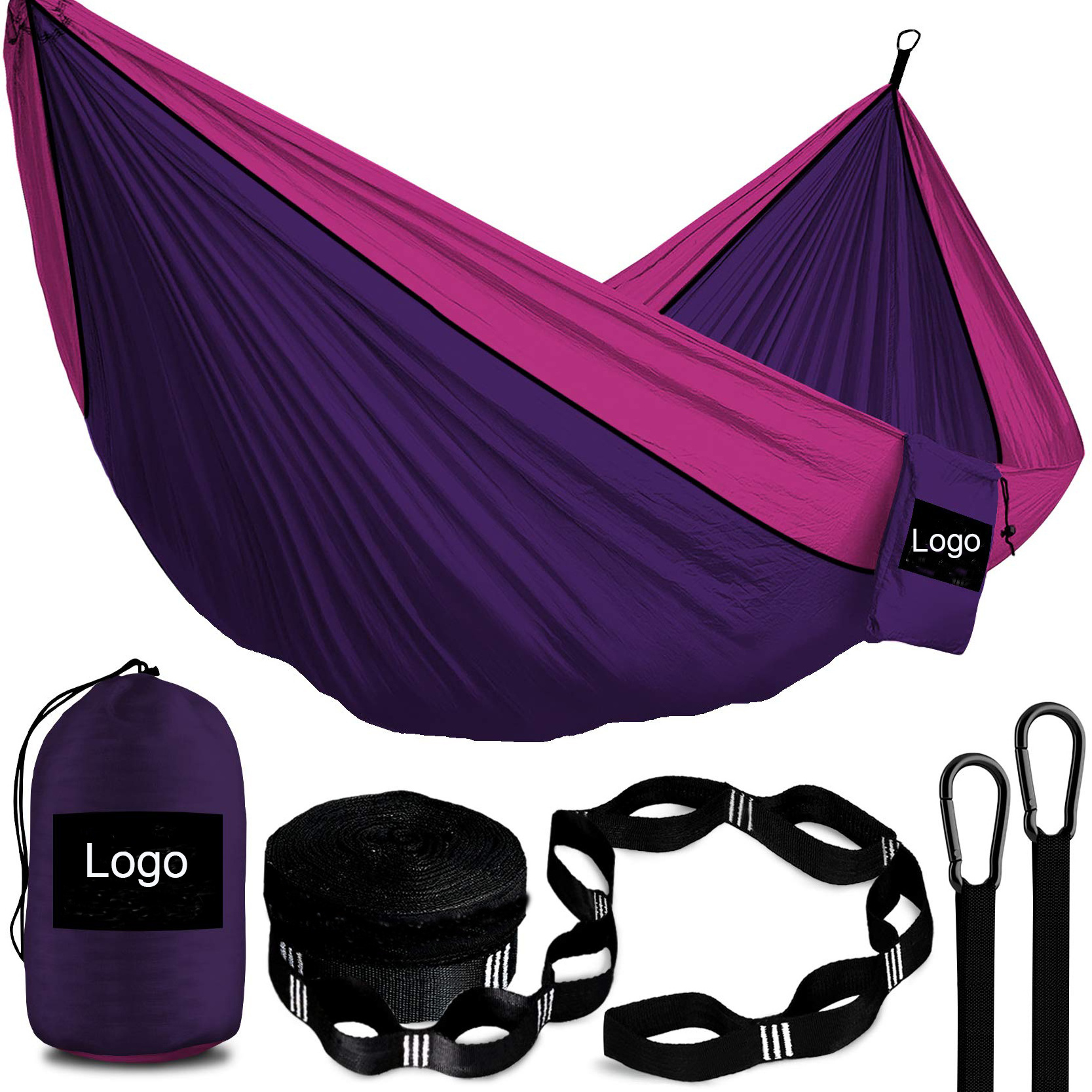 Custom Ultralight  Camping Hammock with tree Straps Portable Outdoor Hamacas swing 2 Person Hammock  haven tent Travel Hammocks