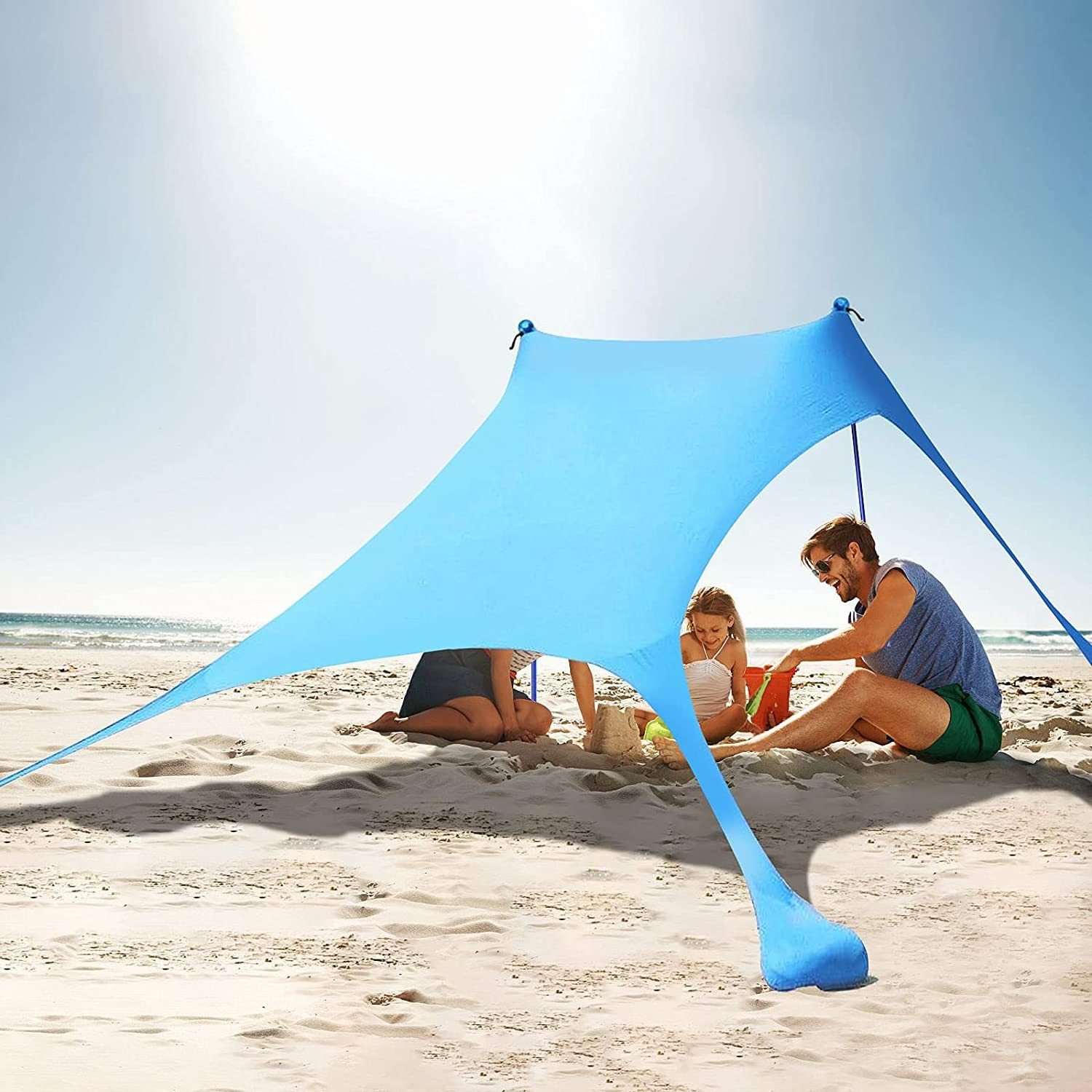 Beach Tent Beach Sunshade Sun Shade Tent With Sandbag Tents Canopy Shade Membrane for Beach Umbrella