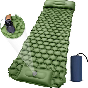 Foot Pump Inflatable Compact for Camping Backpack Camping Mat with Pillow Camping Sleeping Pad