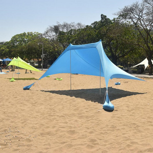 Large Anti UV Portable Sun Shade Umbrella Beach Tent Pop Up Camping Beach Canopy Cabana Sun Shelter Set