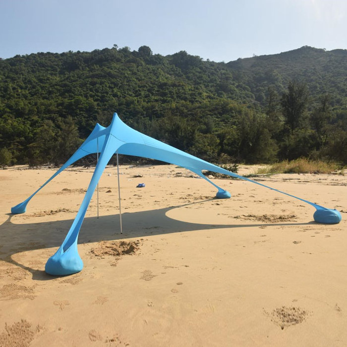 Large Anti UV Portable Sun Shade Umbrella Beach Tent Pop Up Camping Beach Canopy Cabana Sun Shelter Set